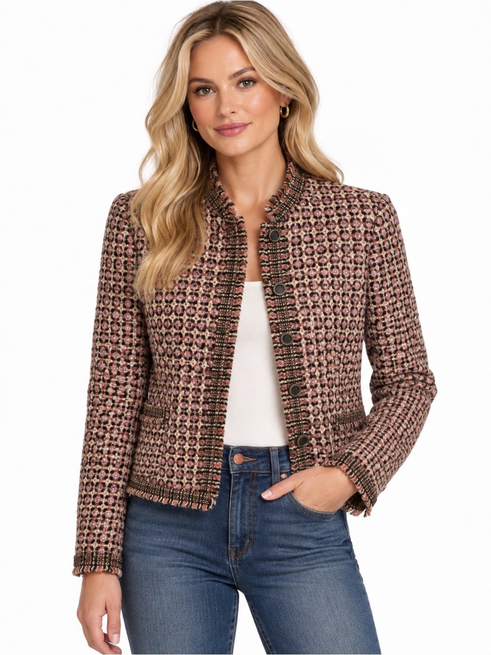 Vintage DKNY Wool Boucle Blend Blazer Women's Size 6